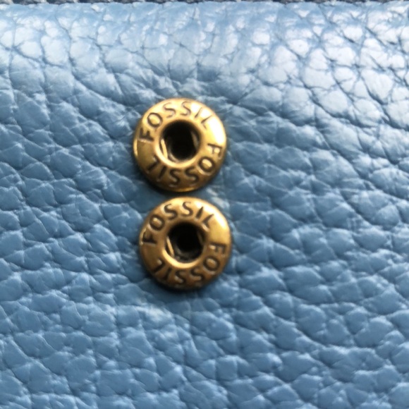 Fossil blue leather wallet - Picture 5 of 6